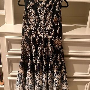 Elegant Black and White Patterned Dress